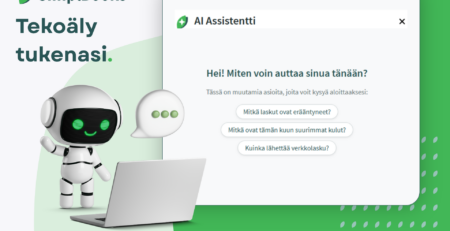 SimplBooksin tekoäly assistentti auttaa sinua